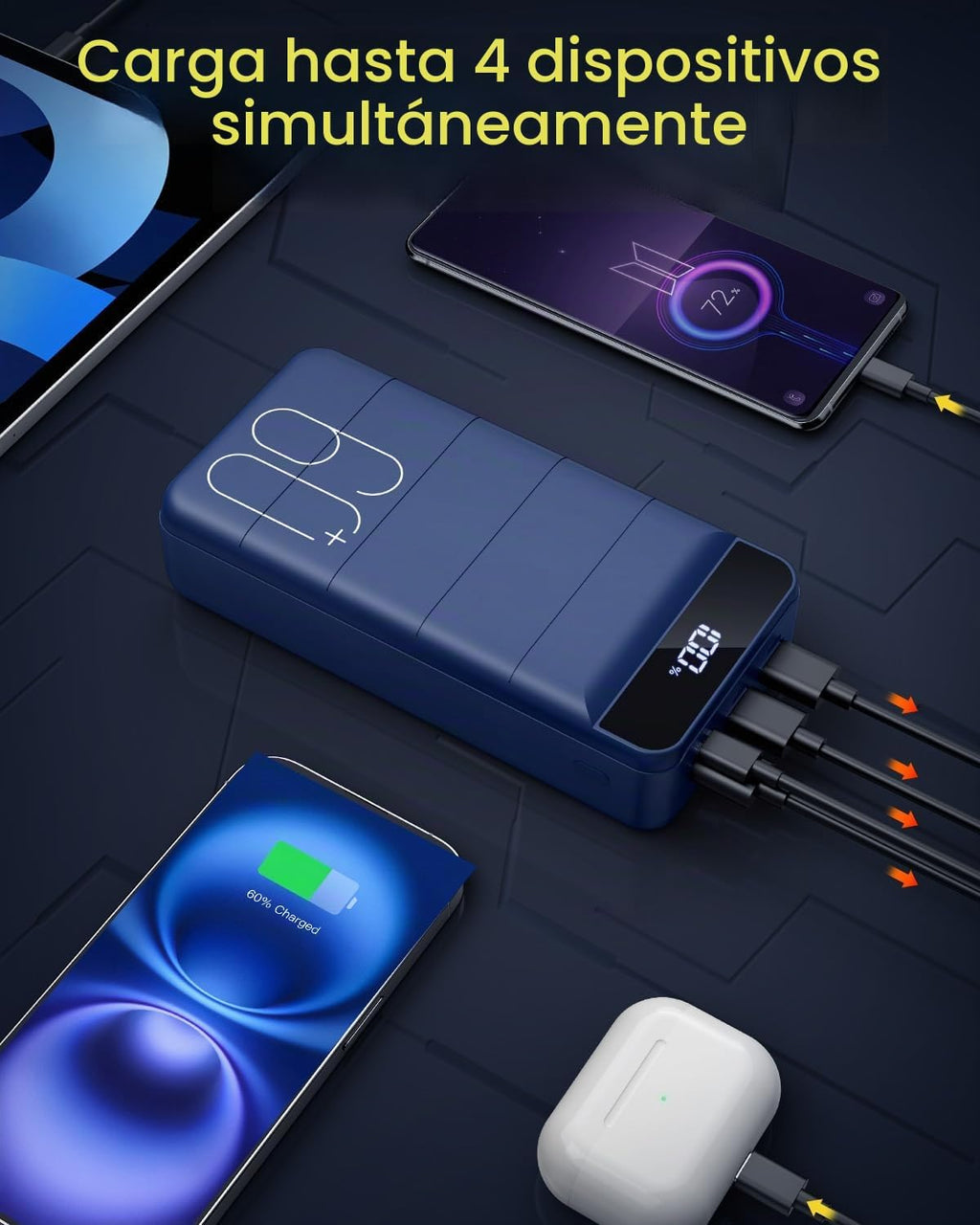 Cargador portátil Power Bank 60000mAh, banco de batería, cargador d...