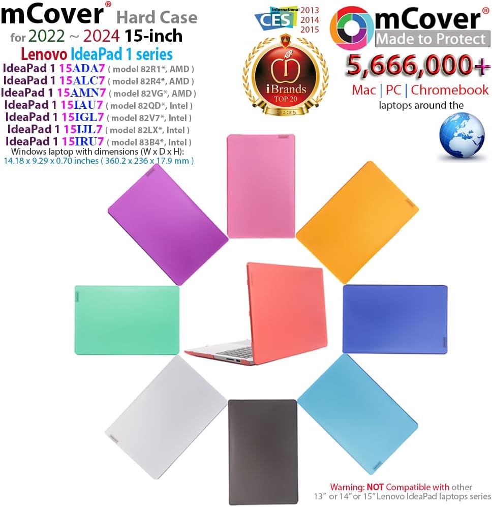 mCover - Carcasa compatible SOLO para portátiles Lenovo IdeaPad 1 S...