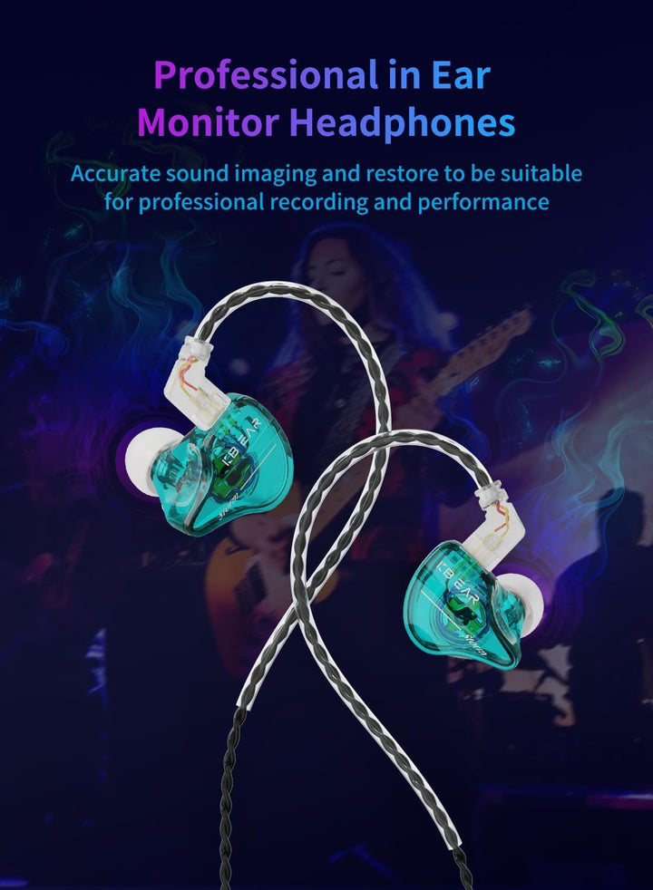 KBEAR Storm - Auriculares intrauriculares con cable para músicos, c...