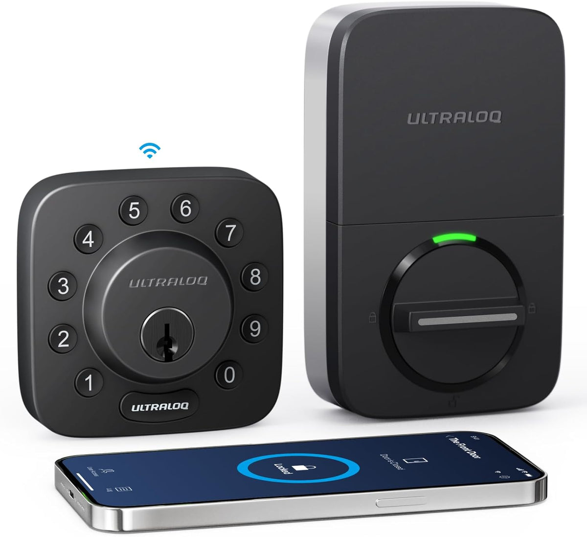 ULTRALOQ Cerradura inteligente WiFi U-Bolt con sensor de puerta