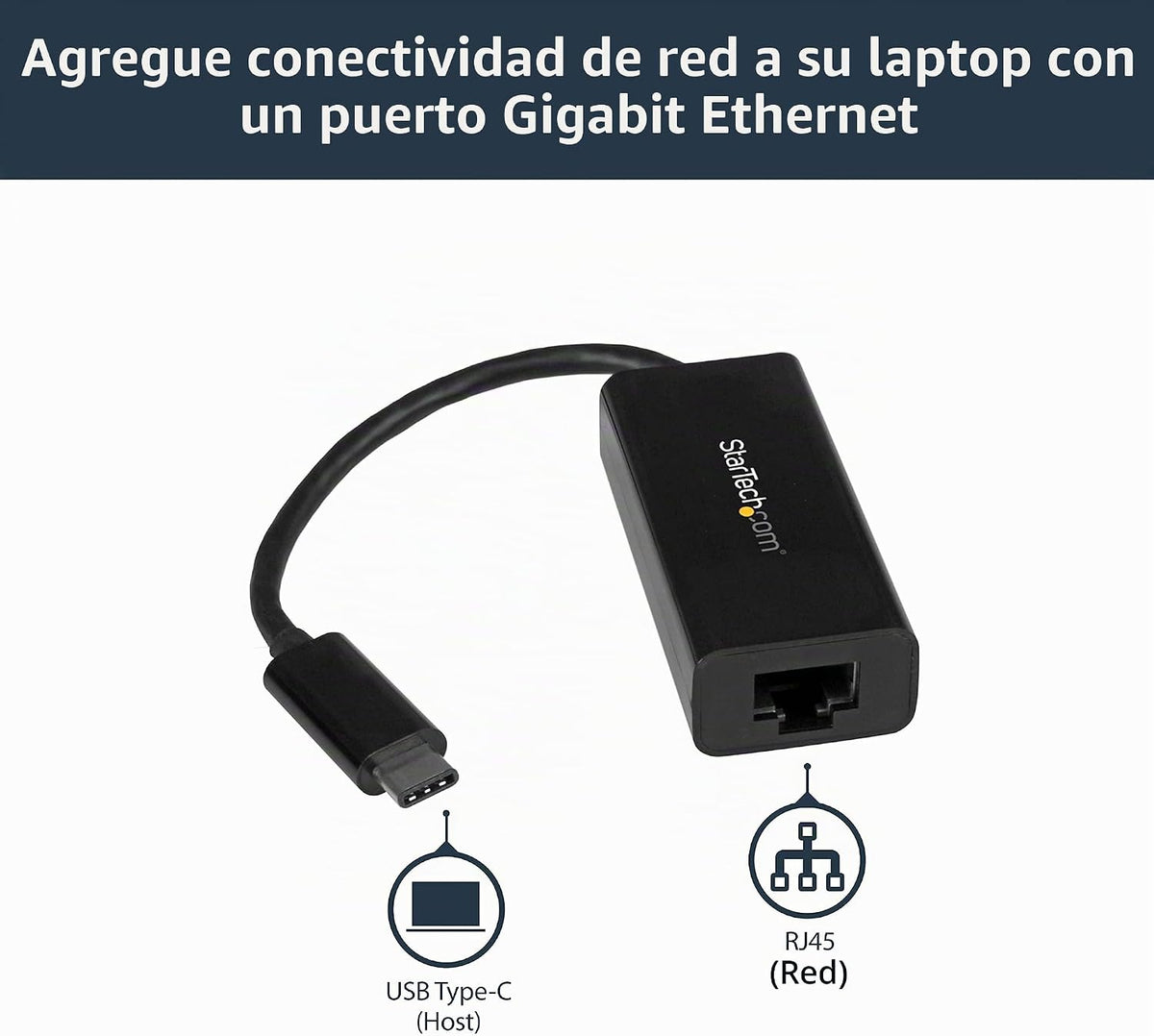 Adaptador Ethernet Gigabit USB-C StarTech, Thunderbolt 3/4, RJ45