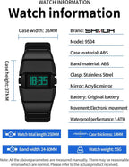 MASTOP Reloj digital único para hombre, reloj de pulsera punk retro