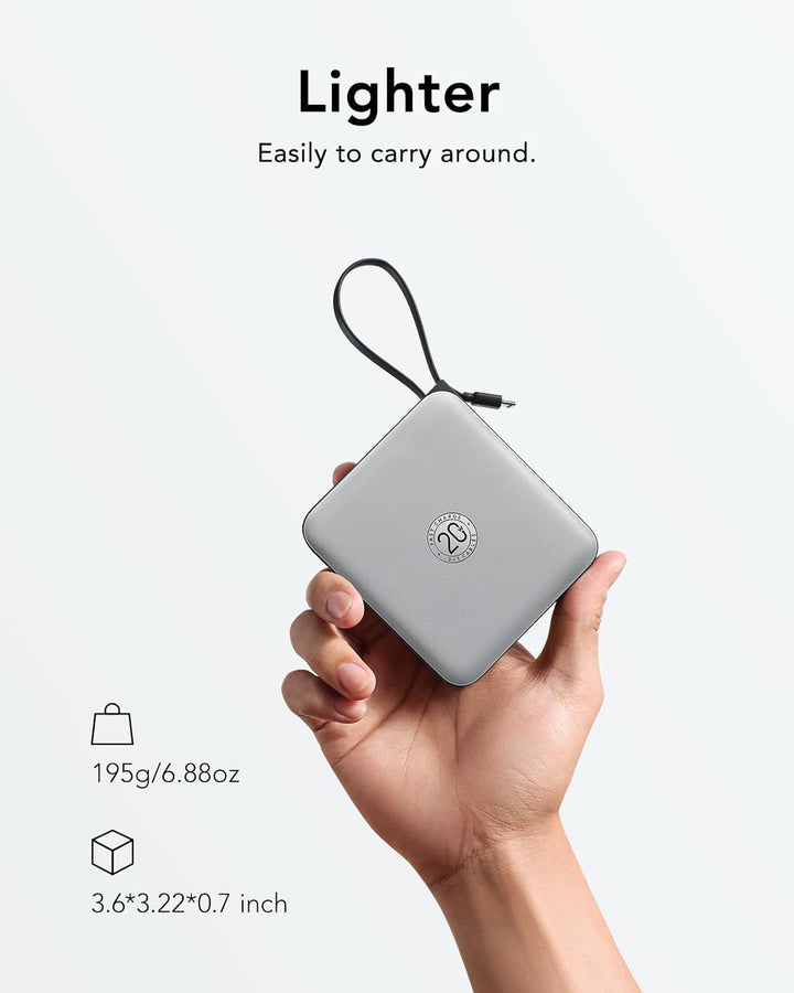 VRURC - Cargador de teléfono portátil con 4 cables integrados, banc...