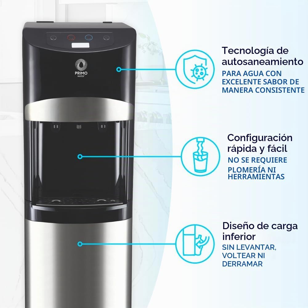 Primo Dispensador de agua de 2 temperaturas Pro de carga inferior