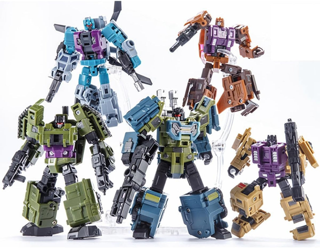 Juguetes de Deformación Combinador Set 5 en 1 Figura de Acción de Anime a Pequeña Escala Modelo de Robot Regalo para Adultos y Niños