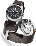 Boyarca Pilot Watch - Reloj de pulsera de aviador para hombre, movimiento automático, retro, caja de acero inoxidable con luminoso impermeable