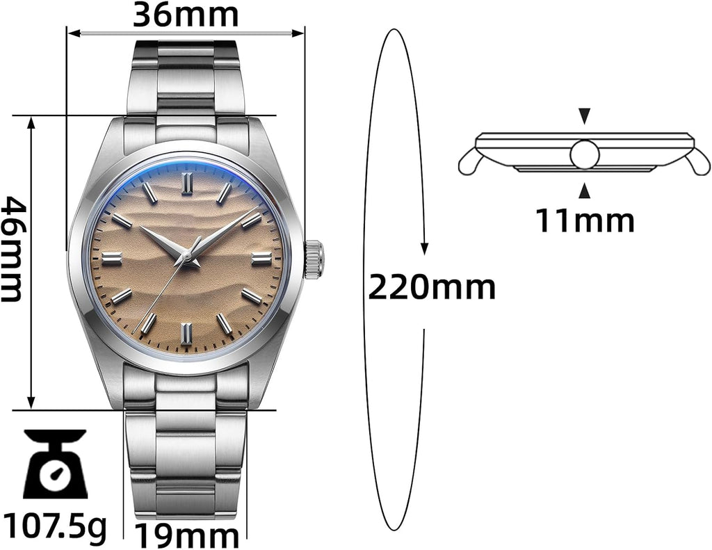 ADDIESDIVE Relojes para Hombres Cuarzo 100M Impermeable 1.417 en AD2030 Sin