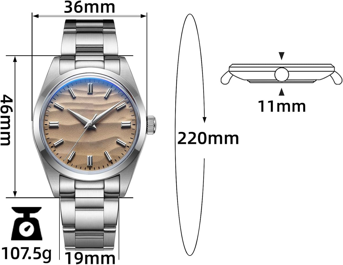 ADDIESDIVE Relojes para Hombres Cuarzo 100M Impermeable 1.417 en AD2030 Sin