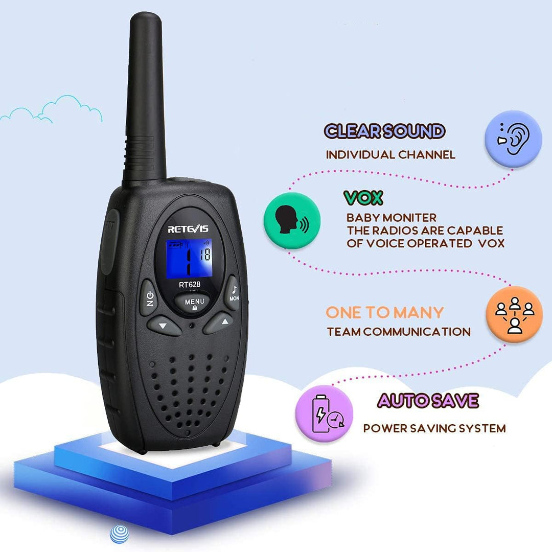 Retevis RT628 Walkie Talkies para niños, Walky Talky, bloqueo de te...