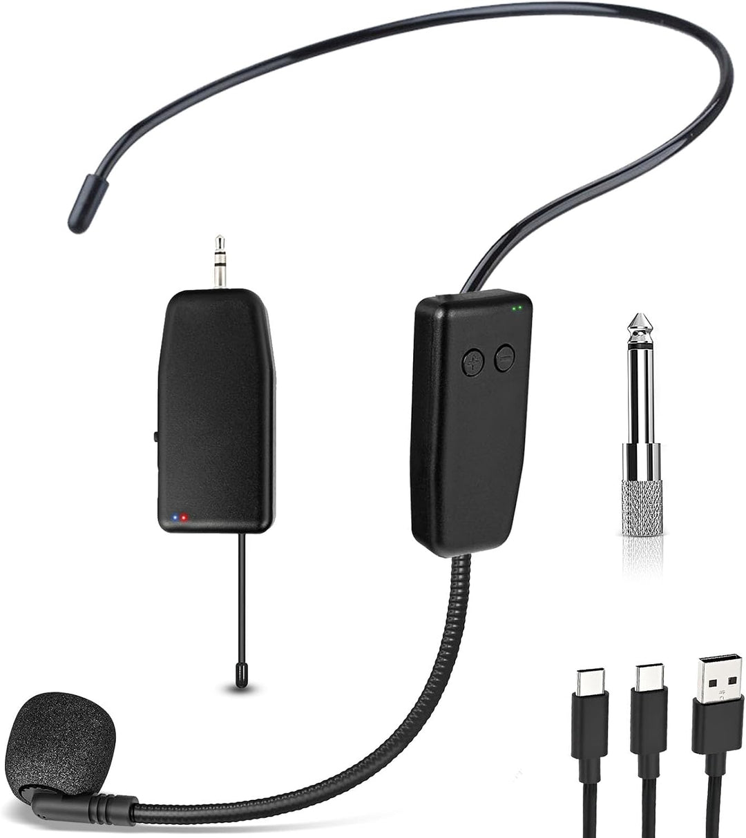 SAYTINAI Sistema de micrófono de auriculares inalámbricos profesion...