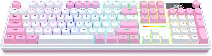 Redragon Teclado inalámbrico para juegos K762 con junta con pantall...