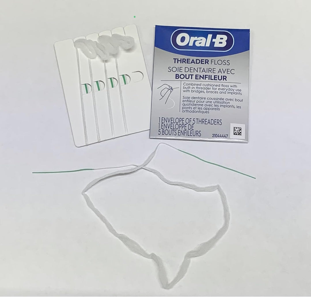 Oral-B Glide - Hilo dental para enhebrar, 30 unidades (paquete de 6)