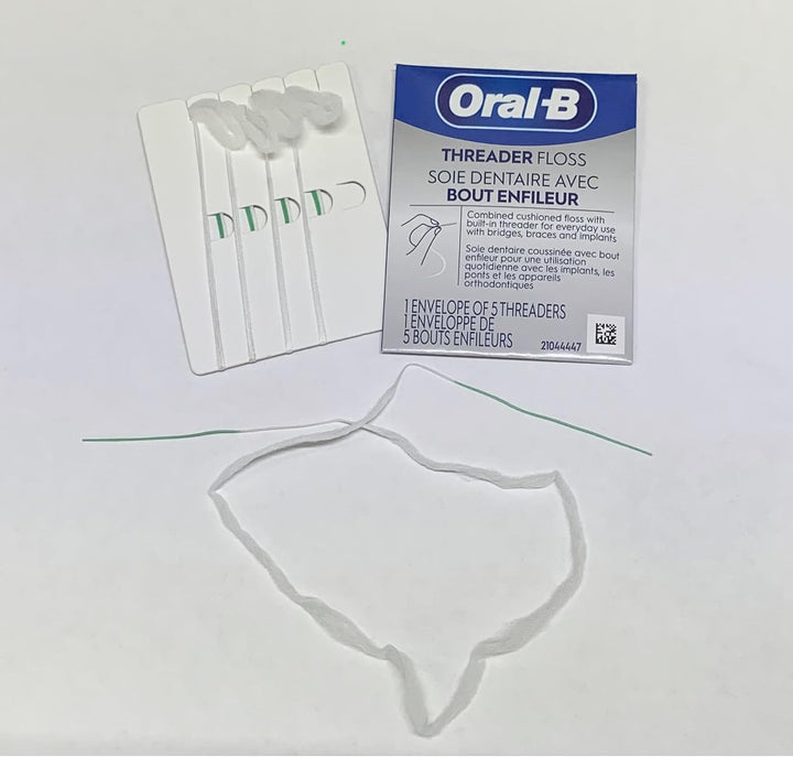 Oral-B Glide - Hilo dental para enhebrar, 30 unidades (paquete de 6)