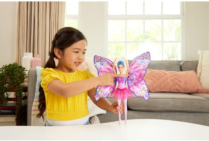 Barbie Muñeca Dance and Flutter con transformación 2 en 1 de bailar...