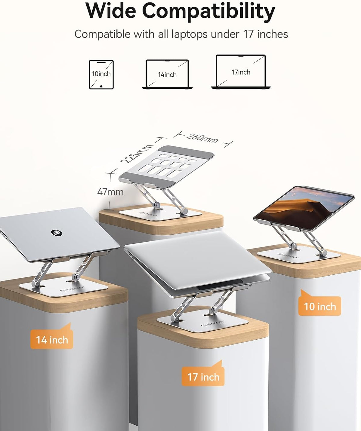 ORICO ST11 - Soporte ergonómico para computadora portátil, elevador...