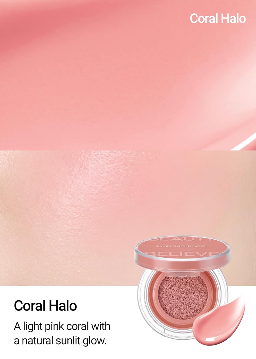 JUNGSAEMMOOL Rubor en Cojín para Artista (Coral Halo) | Fácil de Di...