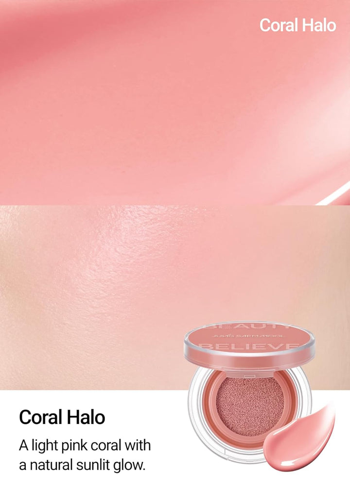 JUNGSAEMMOOL Rubor en Cojín para Artista (Coral Halo) | Fácil de Di...