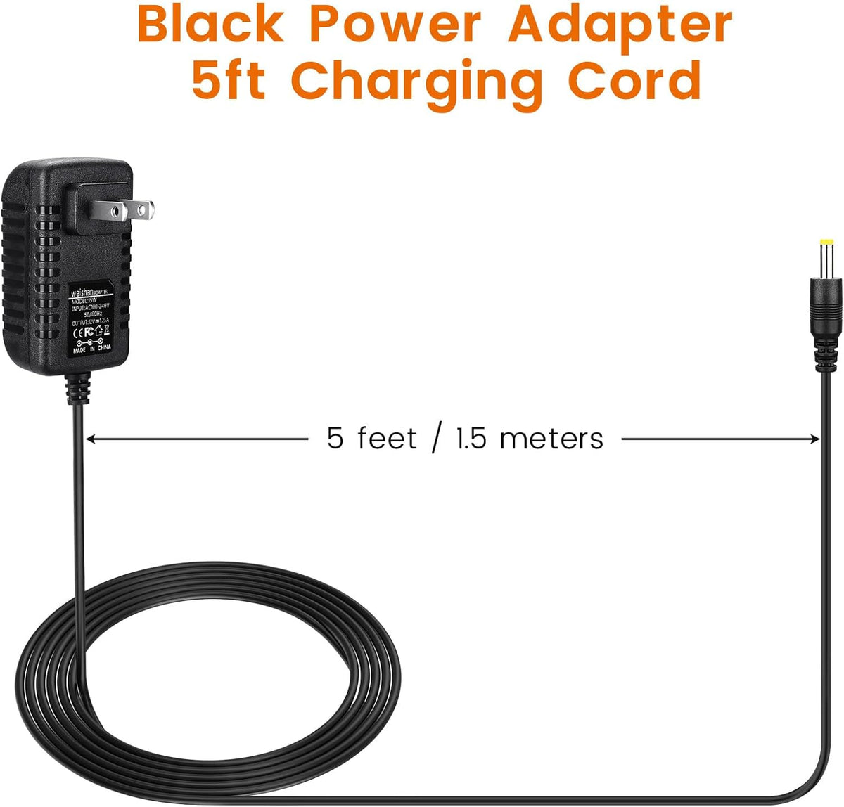 Adaptador de corriente de repuesto de 15 W para Echo Pop