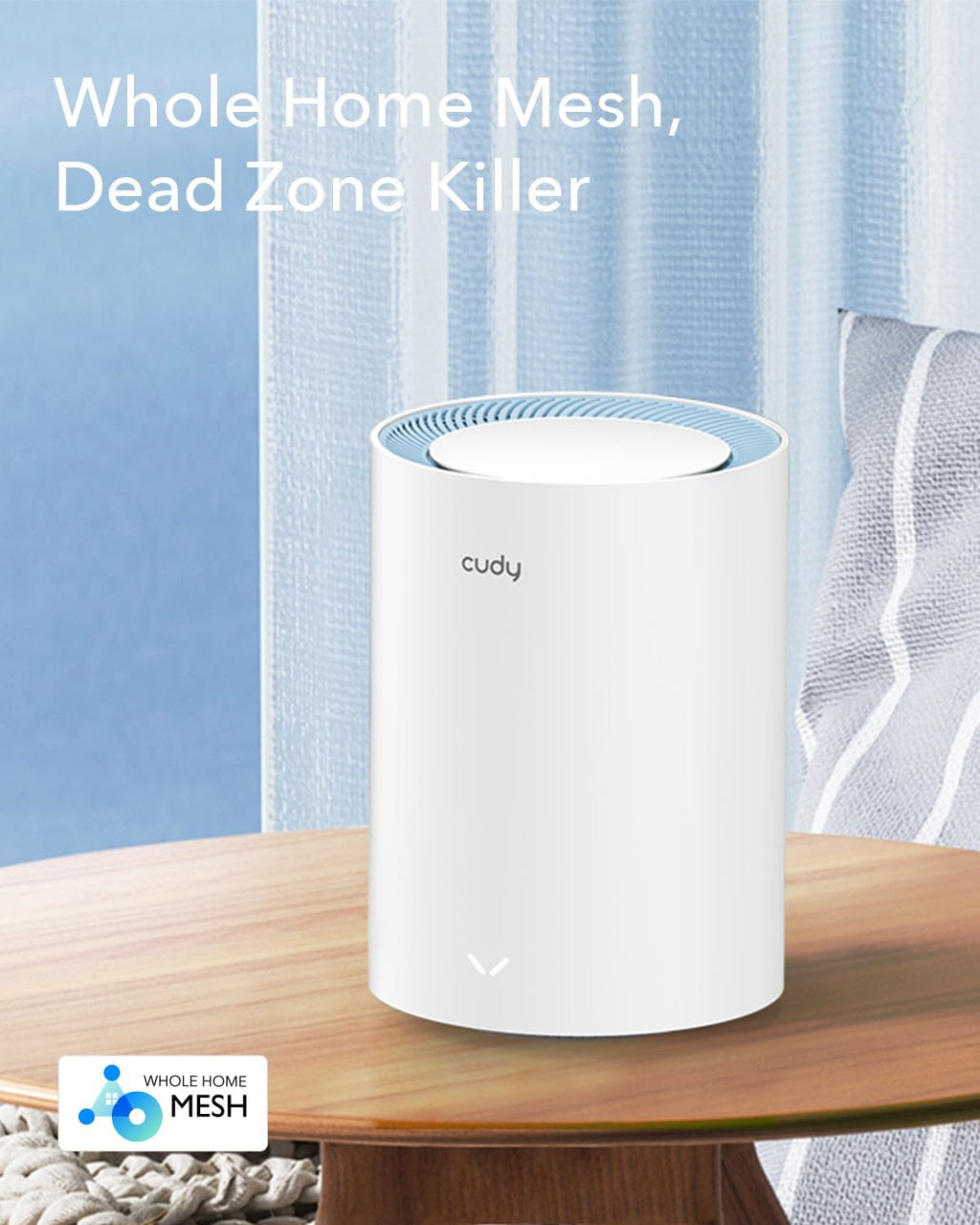 Cudy AC1200 Wi-Fi 5 Sistema de malla de 2 puertos, 860 pies cuadrados