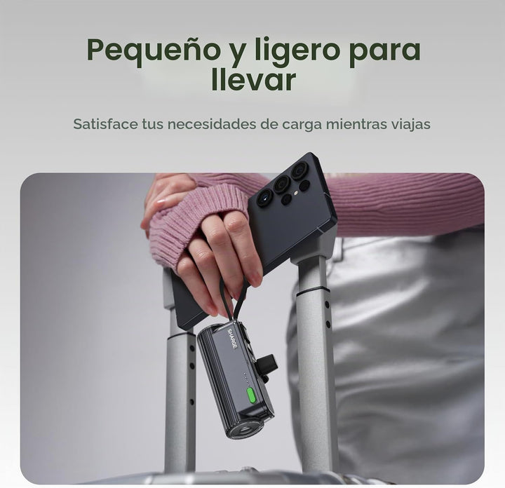 Sharge Flow Mini 2 Power Bank &amp; Paquete de cargador retráctil d...