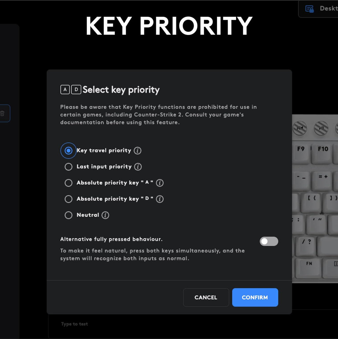 Logitech G PRO X TKL Rapid (Tenkeyless): interruptores analógicos m...