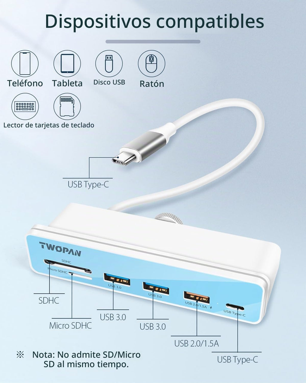 TWOPAN, T7-M6, hub USB 3.0