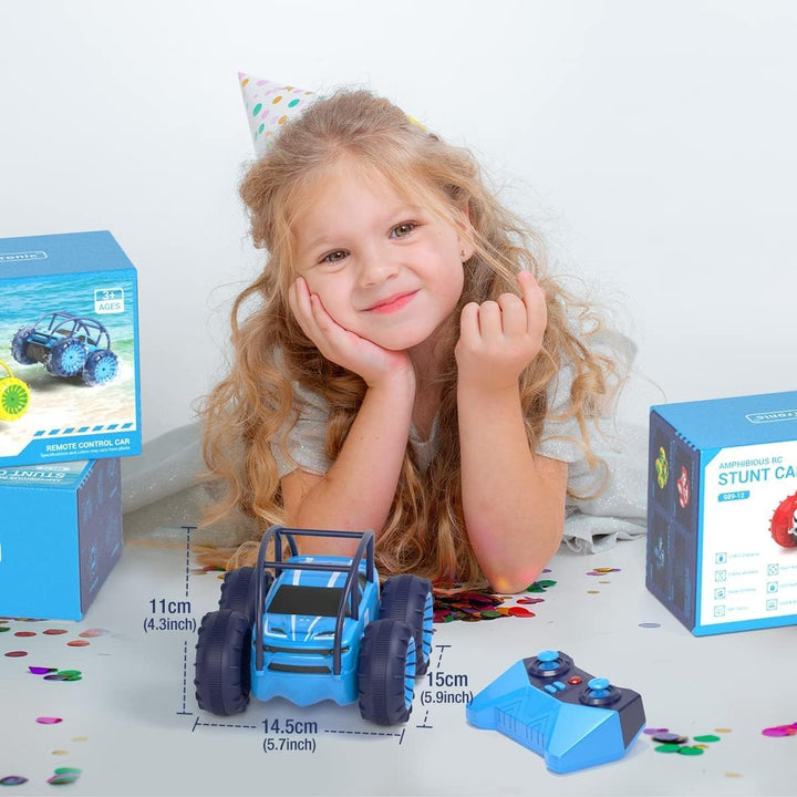 MaxTronic - Automóvil anfibio de control remoto, juguete de autos R...