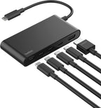 Belkin USB C Hub, Hub de 5 puertos con pantalla HDMI 4K a 60Hz, entrega de alimentación de 100W, transferencia rápida de datos 10Gbps, adaptador multipuerto USB C - Compatible con MacBook, iPad Pro