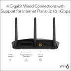 NETGEAR Nighthawk Router WiFi 6 (RAX30) Router Gigabit de doble banda de 5 flujos AX2400