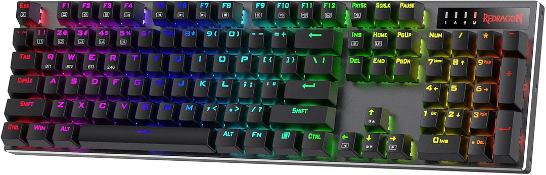 Redragon K556 PRO Teclado de Juegos Inalámbrico RGB Actualizado, Te...