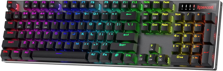 Redragon K556 PRO Teclado de Juegos Inalámbrico RGB Actualizado, Te...