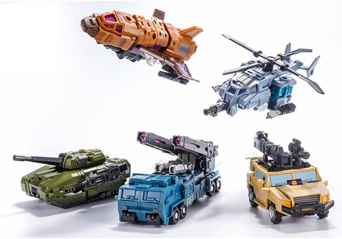 Juguetes de Deformación Combinador Set 5 en 1 Figura de Acción de Anime a Pequeña Escala Modelo de Robot Regalo para Adultos y Niños