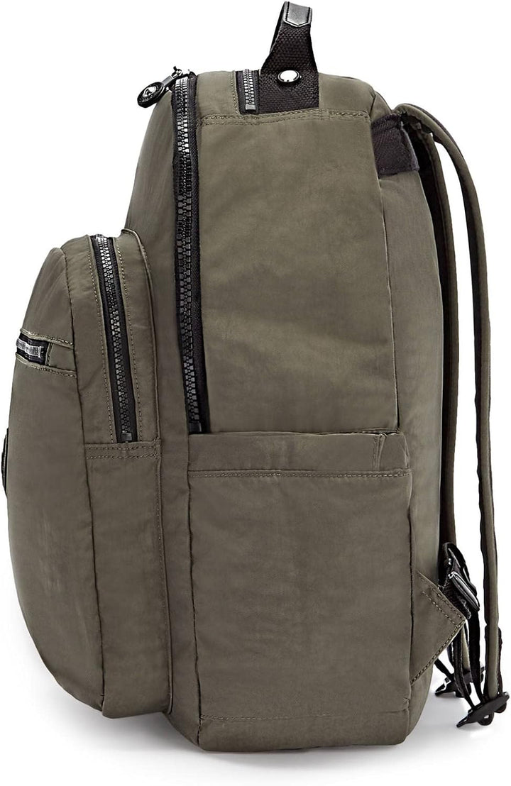 Kipling Mochila para laptop Seúl L sólida para mujer, Verde (Green...