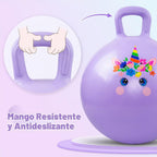 Pelotas Saltarinas para niños de 3 a 8 años, pelota saltarina de 18 pulgadas con asa, saltarín inflable de 18", juguetes de salto de 45cm, juguetes de salto de jardín, regalos para niñas y