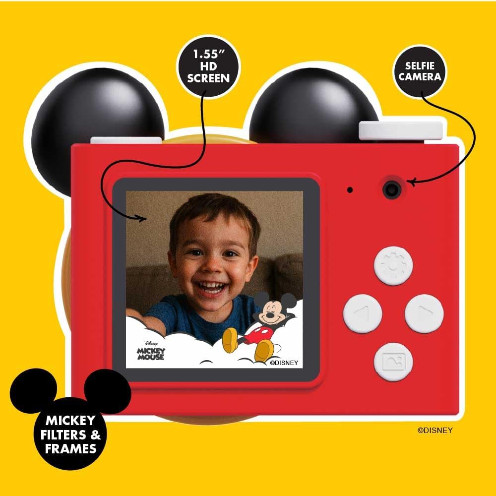 Cámara digital mini de Mickey Mouse para niños, videocámara para ni...