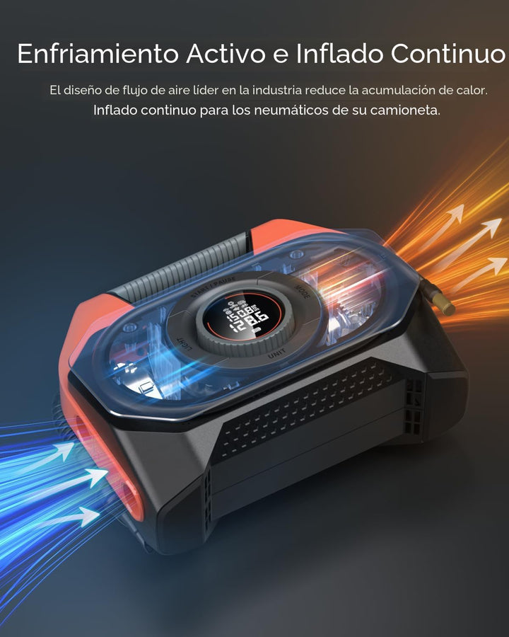 ETENWOLF Vortex S6 - Inflador de neumáticos, compresor de aire port...