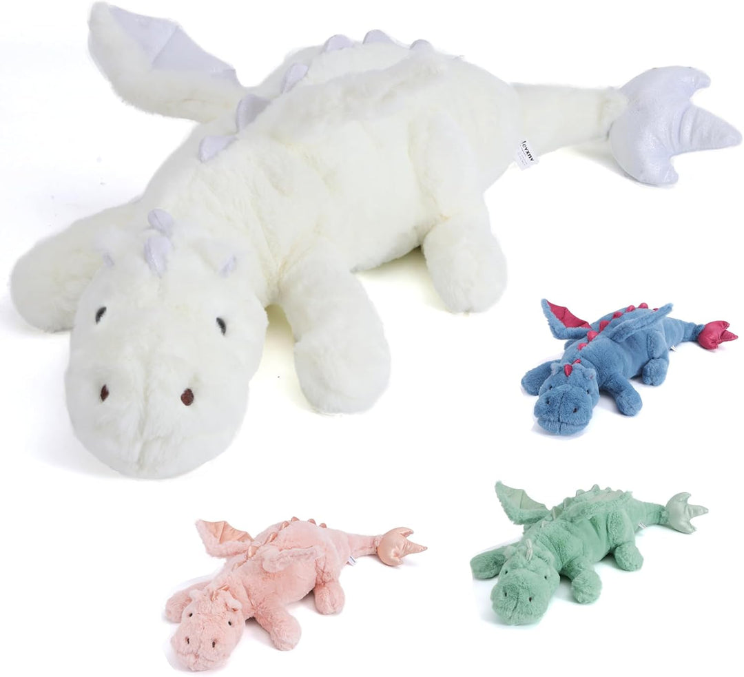 Yulevxnv Peluche de dragón pesado de 10 libras, almohada de felpa p...