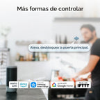 ULTRALOQ Latch 5 Smart Lock, la primera cerradura de palanca inteligente WiFi del mundo, bloqueo automático, teclado digital con pantalla táctil, manija de puerta de huellas dactilares para puerta