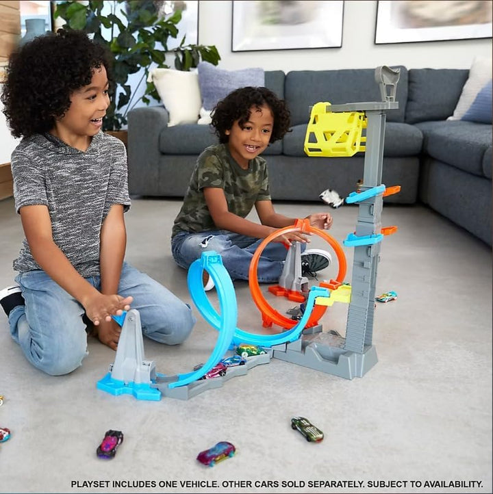 Hot-Wheels Loop  Launch - Juego de pista de carreras de