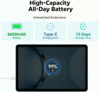 SHARECLOUD Tablet de 10.1 pulgadas, tableta Android 15 con funda