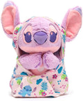 Disney Store Peluche oficial de ángel con bolsa para manta, peluche de bebés de Disney en manta para bebé, juguete para niños para aquellos que aman los juguetes de figuras de peluche