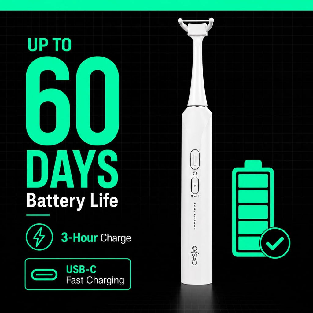 OILSAO hilo dental eléctrico de doble línea, 54 cabezales de recamb...