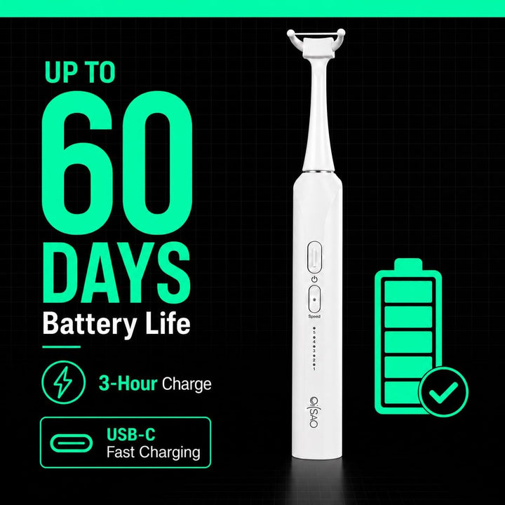 OILSAO hilo dental eléctrico de doble línea, 54 cabezales de recamb...