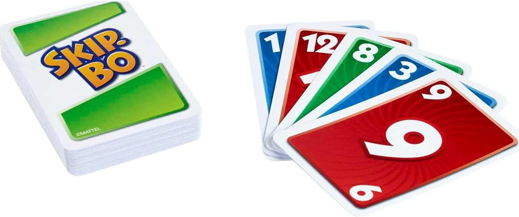 Mattel Juego de cartas Dos y Skip-Bo, paquete combinado de 2