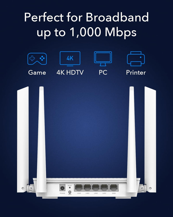 Cudy WR3000S AX3000 Router de malla WiFi 6 de doble banda, 5 puerto...