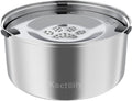 Tazón de agua para perros de gran capacidad de 3L/101oz en acero inoxidable, sin derrames, comedero para perros con dispensador de agua para beber lento