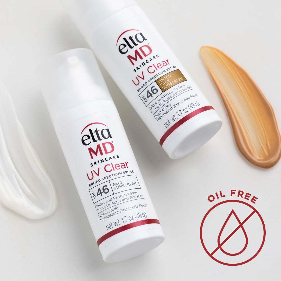 EltaMD UV Clear Face Sunscreen SPF 46, Oil-Free Sunscreen with Zinc...