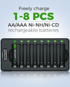 Baterías recargables AA con cargador