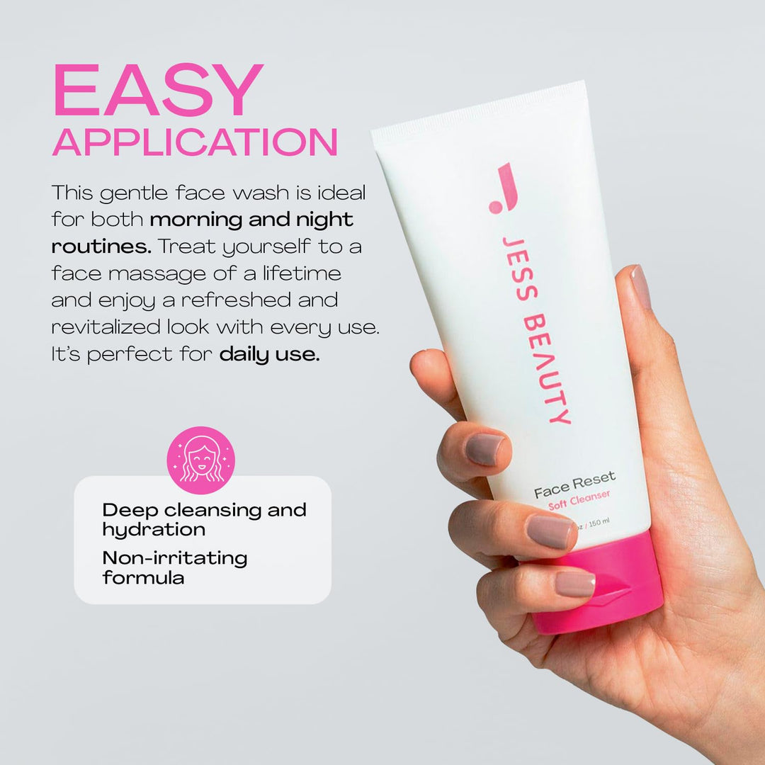 JESS BEAUTY | Limpiador facial | Gel hidratante suave con escualano...