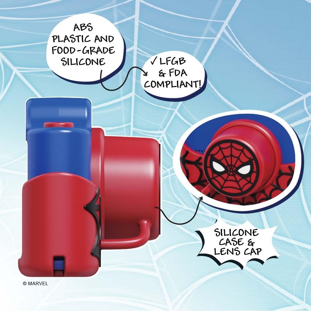 Cámara digital y videocámara para niños Spider-Man con pantalla tác...